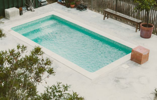 a fiberglass plunge pool