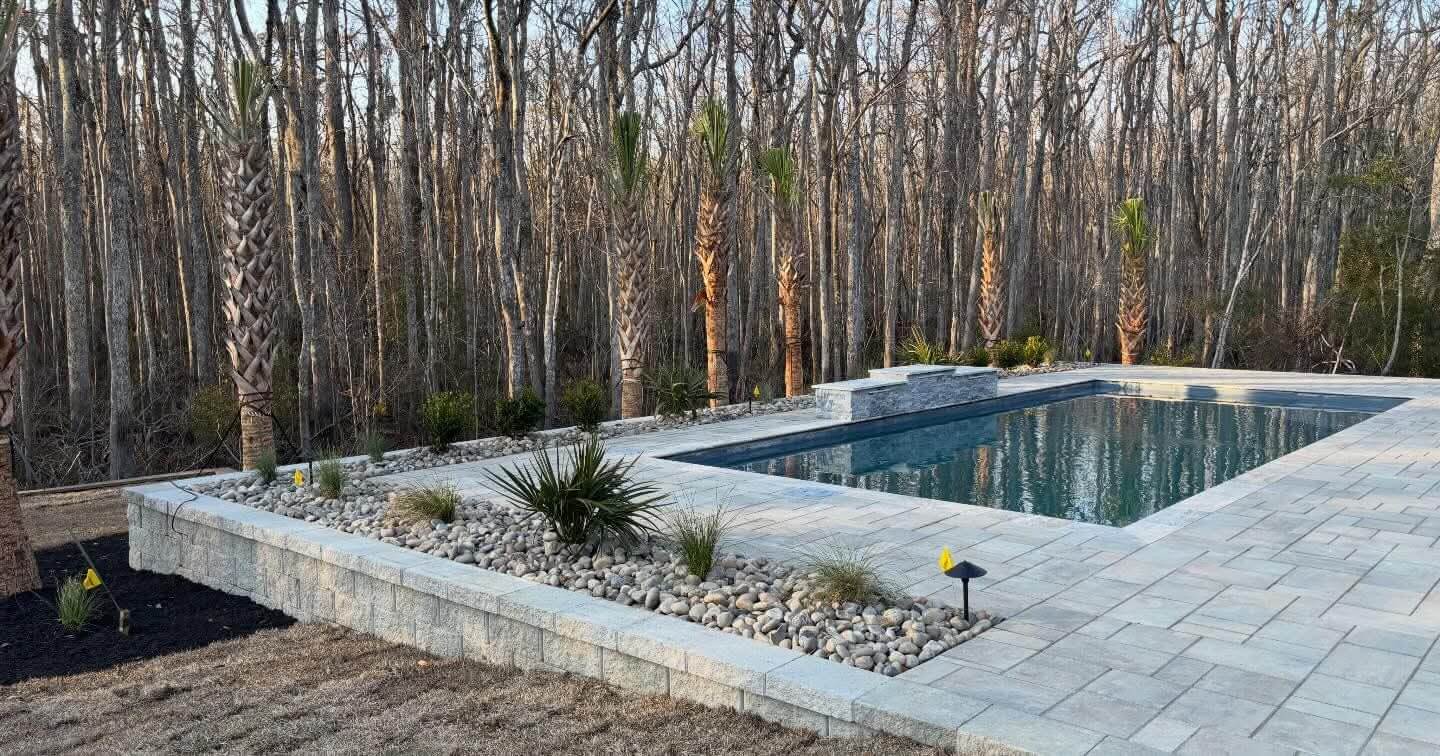Barrier Reef Whitsunday by Allstar Pool Company South Carolina with landscaping